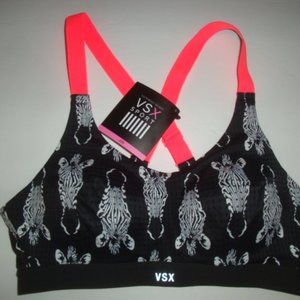 VICTORIA'S SECRET VSX SPORT BRA ZEBRA FACE 32B